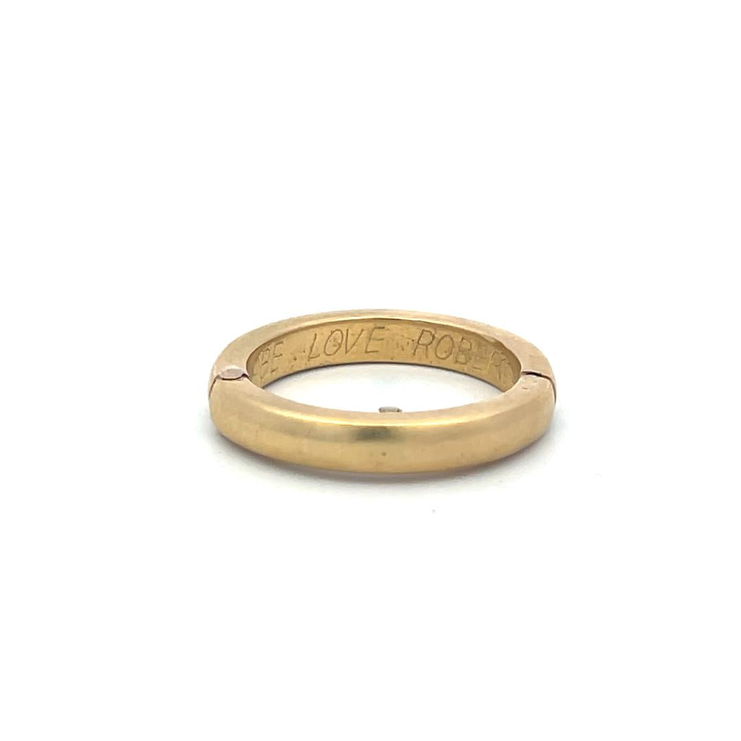 Andrew Clunn 18 Karat Yellow Gold Hinged Band Rings 17.7 Grams Size 8