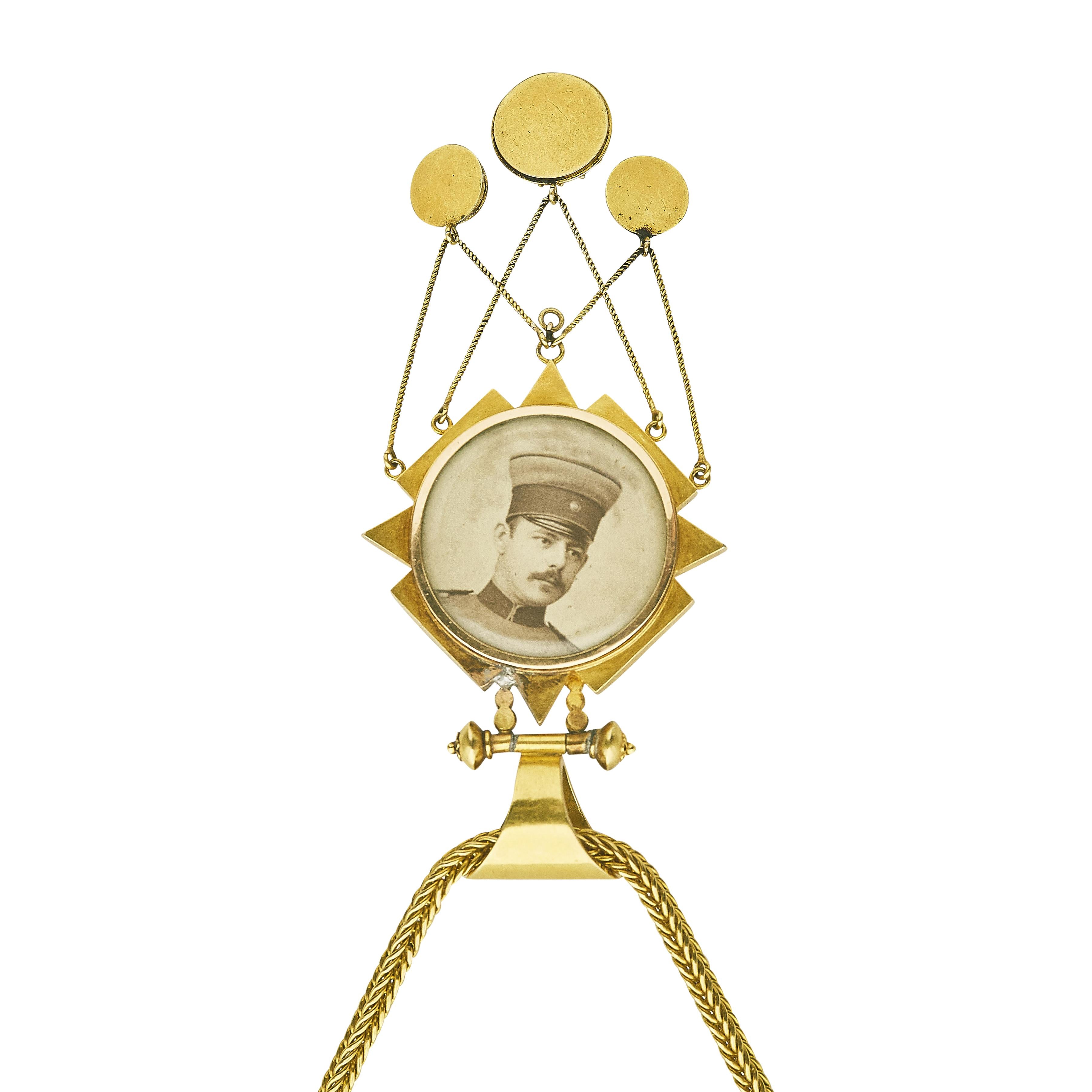 Antique 18K Yellow Gold & 14 Karat Gold Pendant Necklace 42.6 Grams
