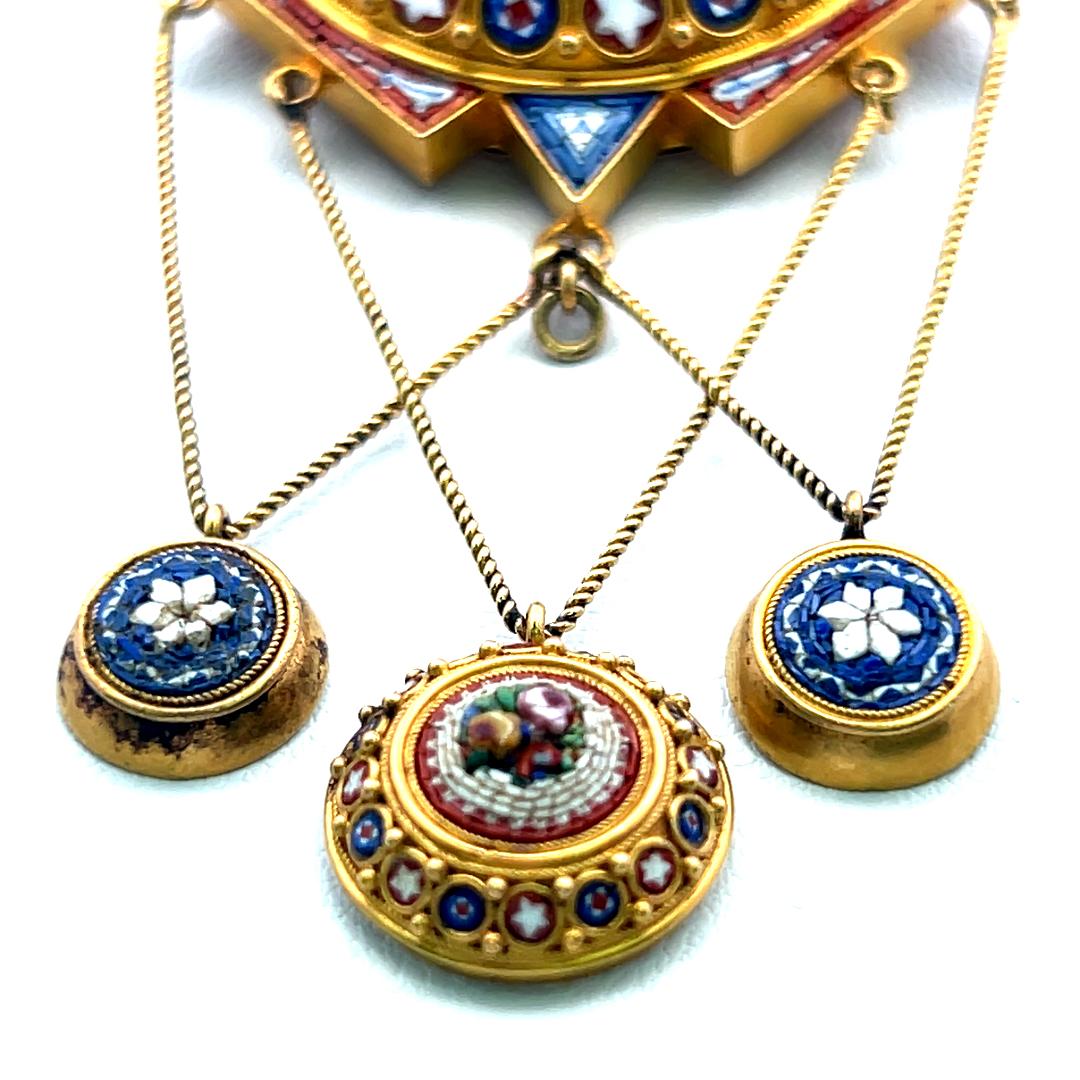 Antique 18K Yellow Gold & 14 Karat Gold Pendant Necklace 42.6 Grams