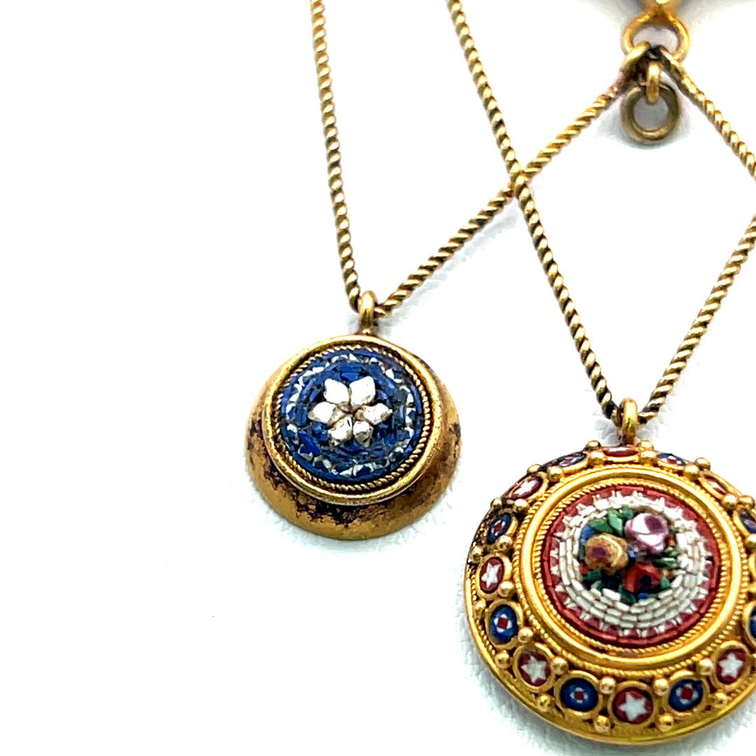 Antique 18K Yellow Gold & 14 Karat Gold Pendant Necklace 42.6 Grams