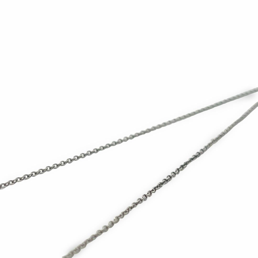 Tiffany & Co Platinum Key Pendant Necklace with 0.64ct Round F VS Diamonds