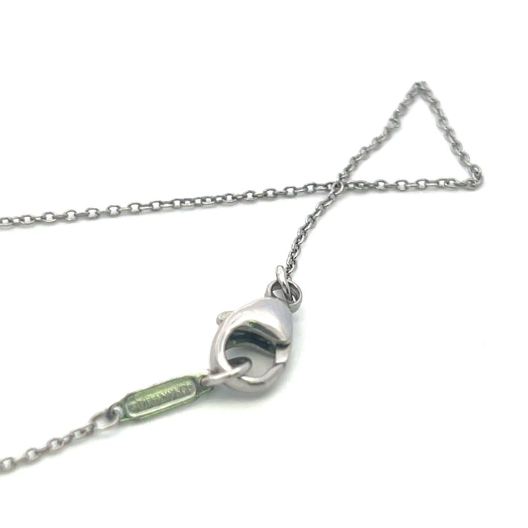 Tiffany & Co Platinum Key Pendant Necklace with 0.64ct Round F VS Diamonds