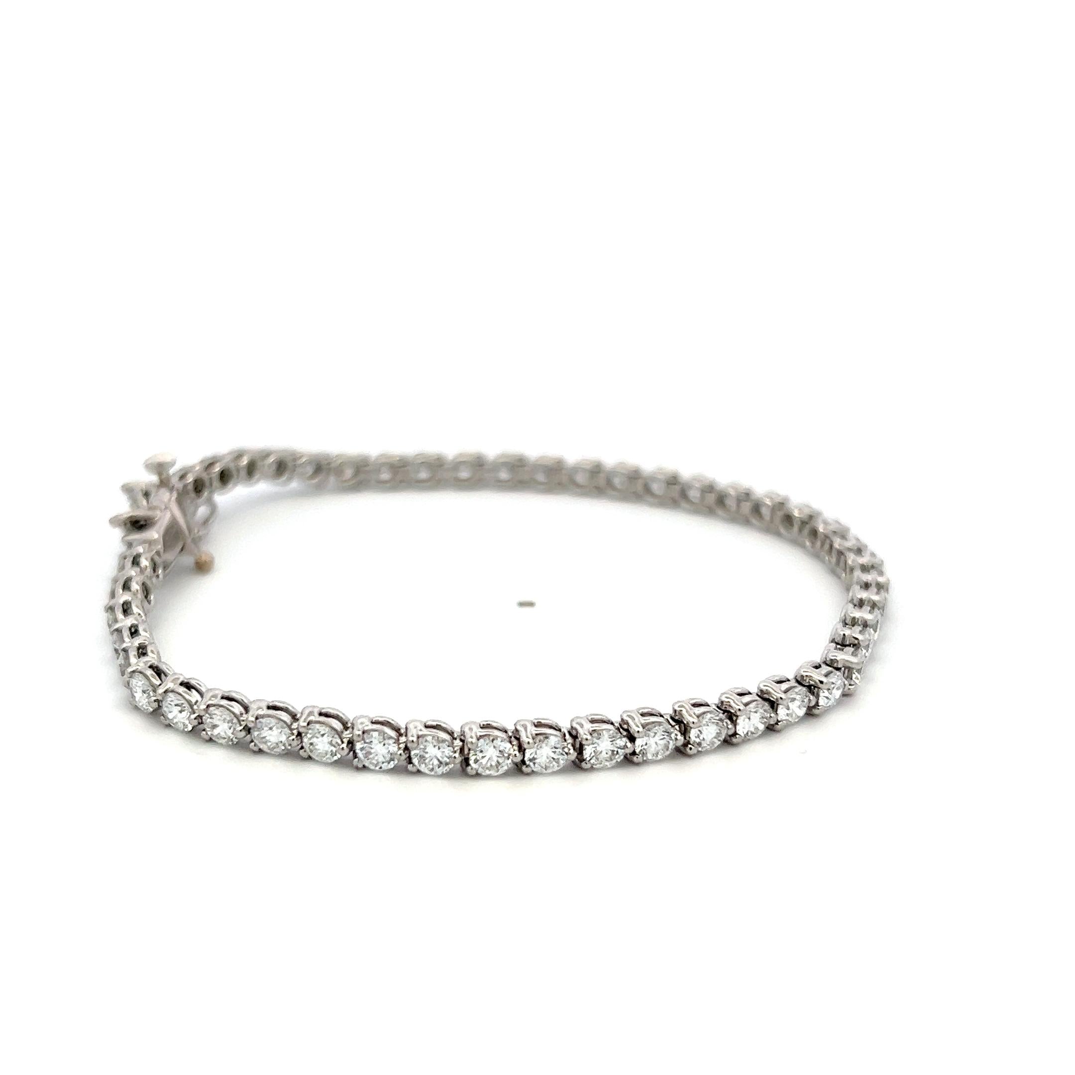 Tiffany & Co Platinum Link Bracelet with 4.49 Carat Round & Marquis F-VS Diamond