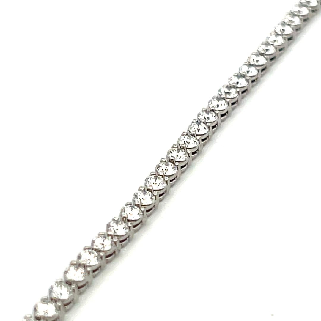 Tiffany & Co Platinum Link Bracelet with 4.49 Carat Round & Marquis F-VS Diamond
