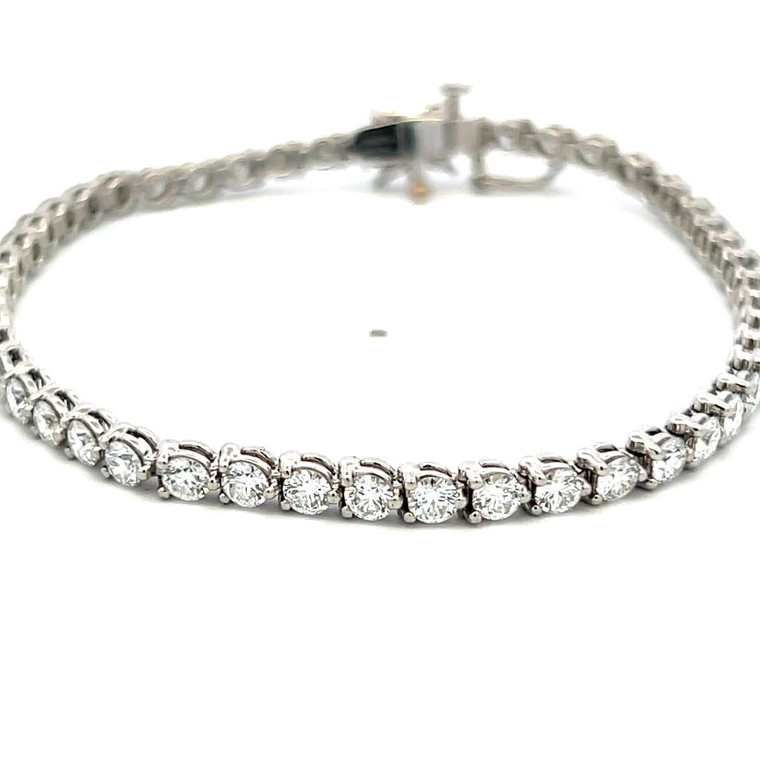Tiffany & Co Platinum Link Bracelet with 4.49 Carat Round & Marquis F-VS Diamond