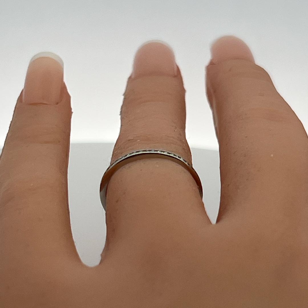 Vintage Platinum Eternity Band Ring with 0.21 Ct Round G-VS2 Diamonds Size 5.75