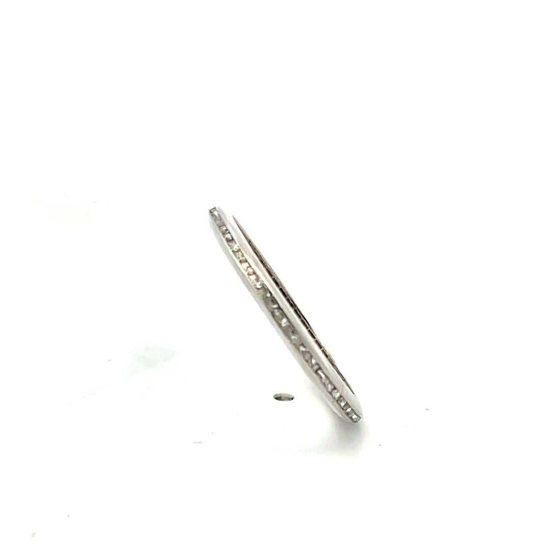 Vintage Platinum Eternity Band Ring with 0.21 Ct Round G-VS2 Diamonds Size 5.75