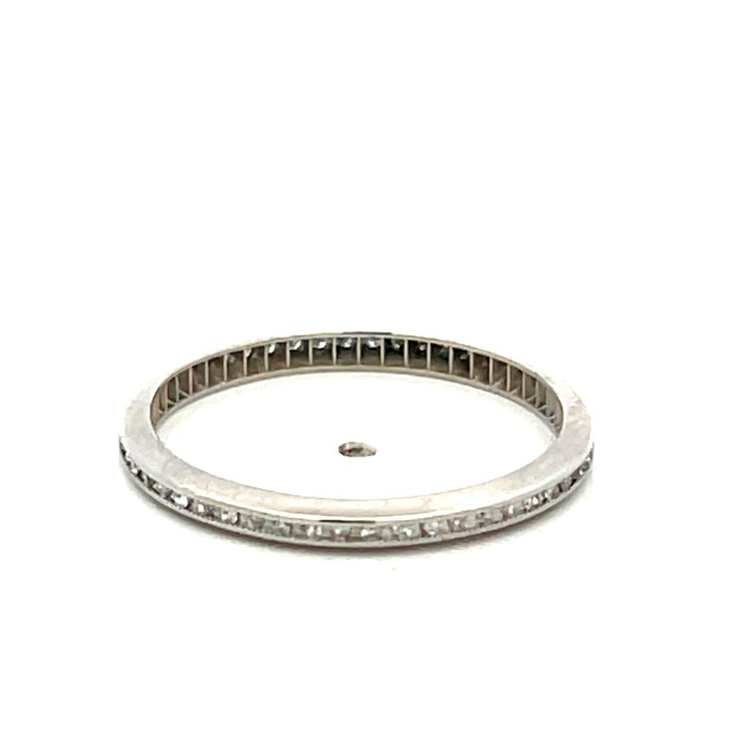 Vintage Platinum Eternity Band Ring with 0.21 Ct Round G-VS2 Diamonds Size 5.75