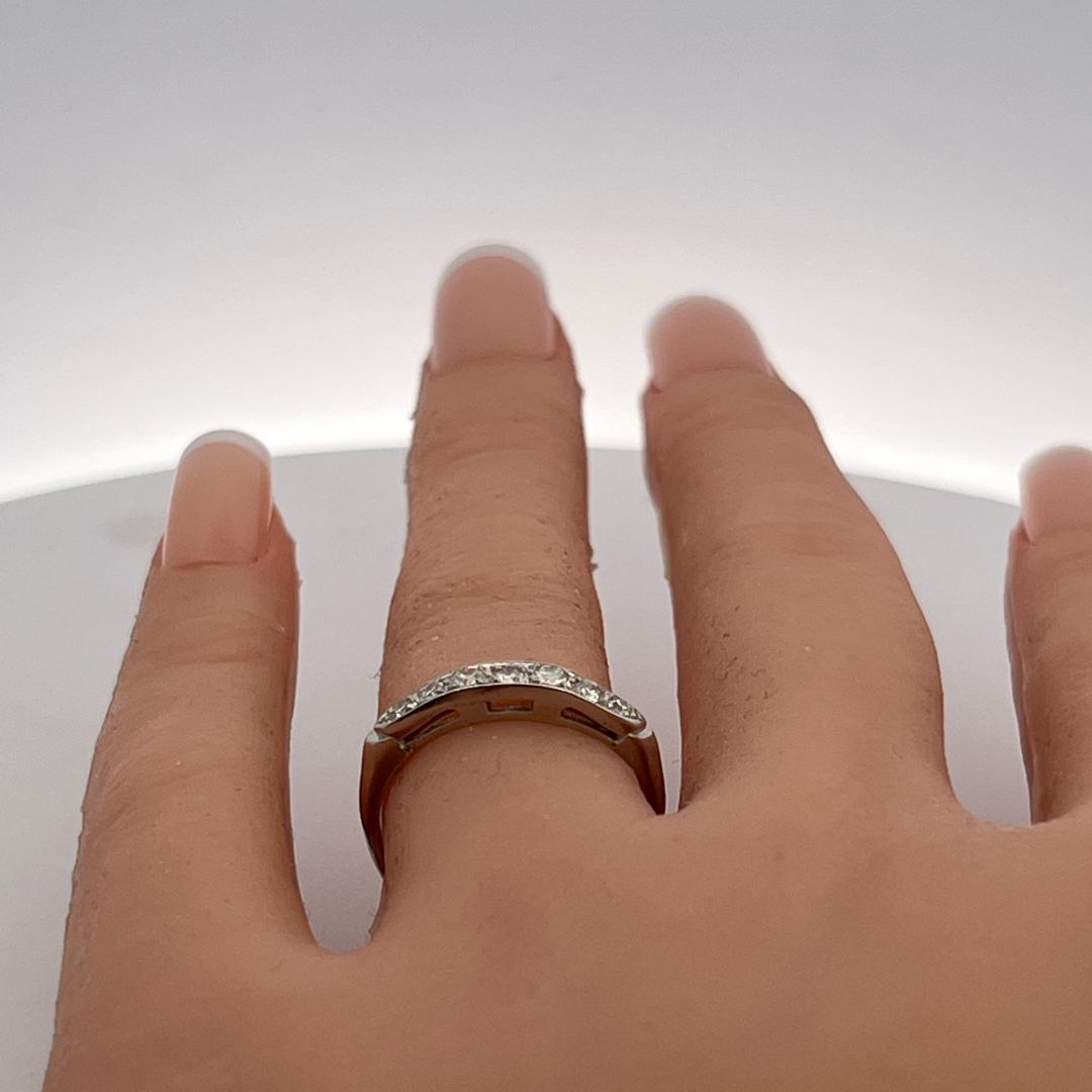 Platinum Band Ring with 0.2 Carat Circular Brilliant Cut I-VS Diamonds Size 7