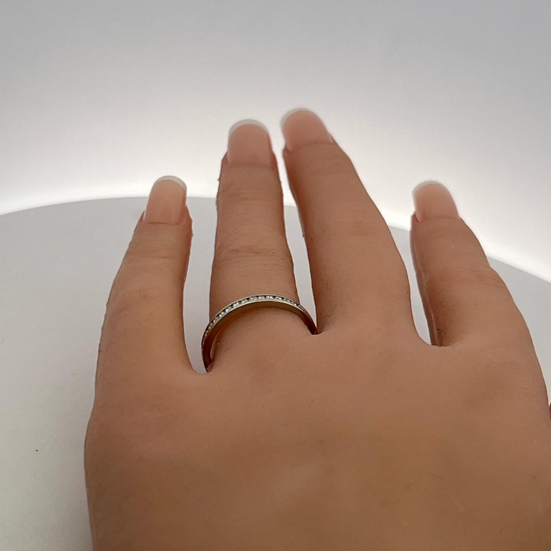 Platinum Eternity Band Ring with 0.72 Carat Round G VS Diamonds Size 8