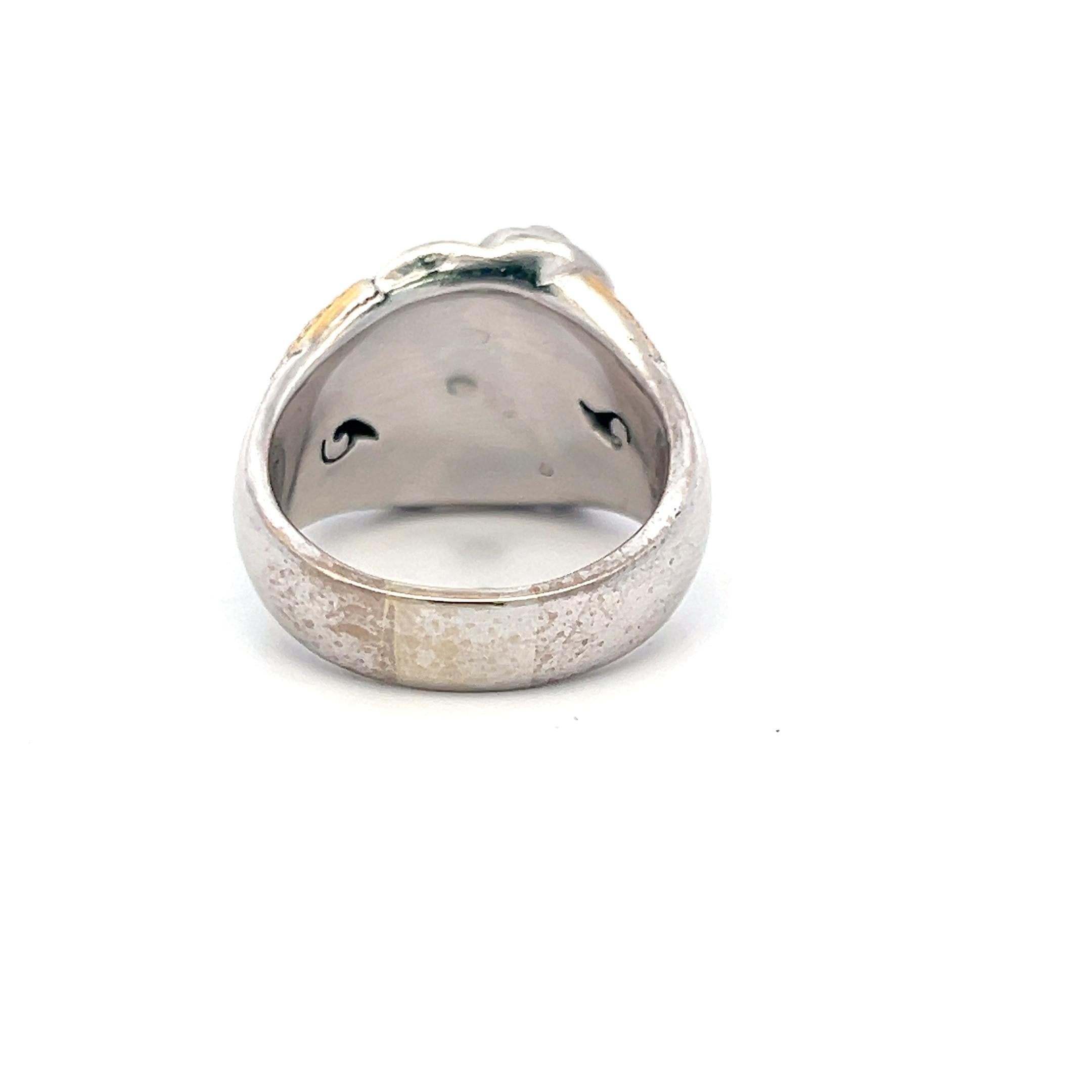 Fochtmann Vintage 18K Two Tone Gold Cocktail Ring with 0.4 Carat Round Diamond