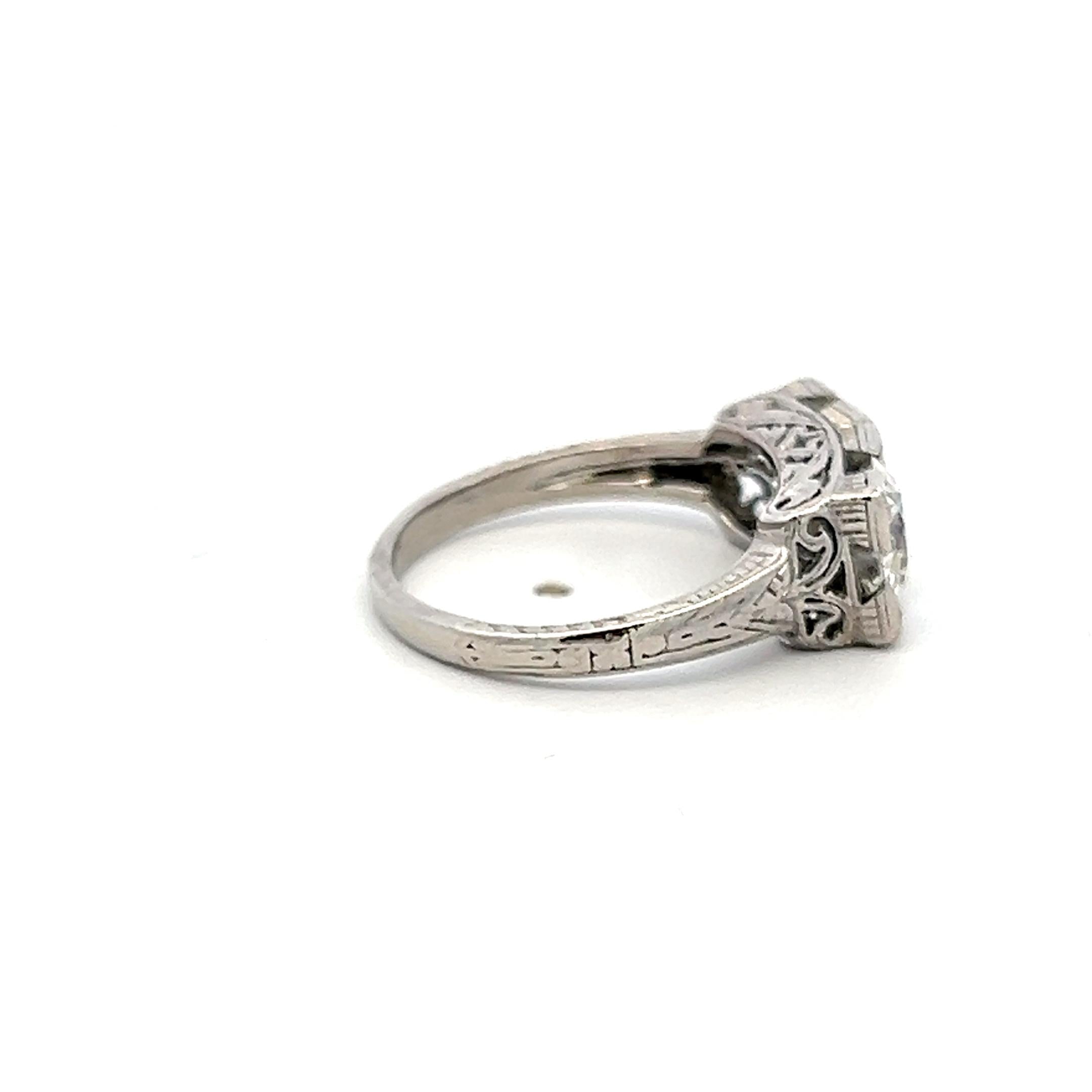Platinum Two-Stone Ring with 1.74 Ct Circular Brilliant Diamonds Size 4.75 GIA
