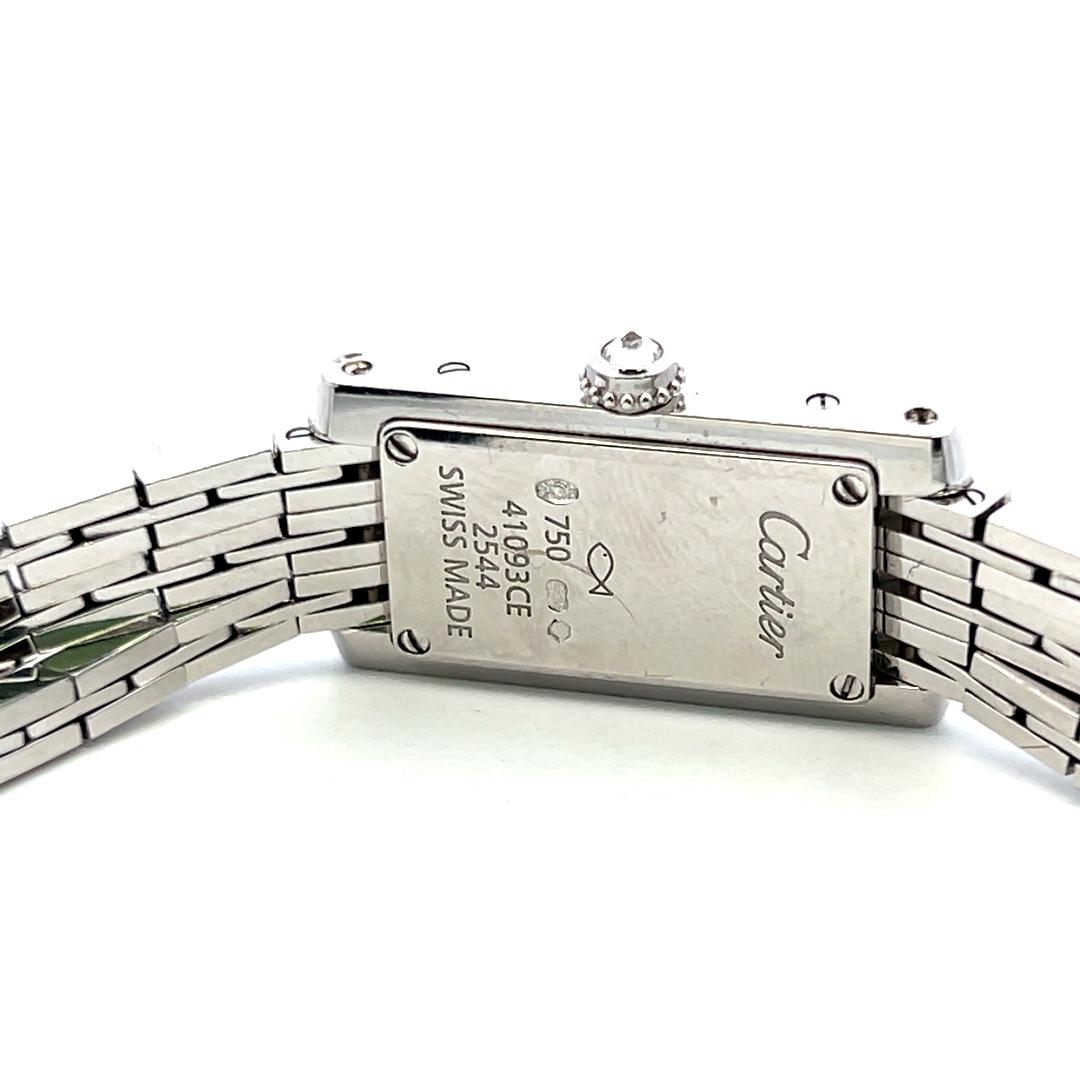 Cartier Vintage 18K White Gold Wrist Watch with 0.36 Carat Round G VS Diamonds