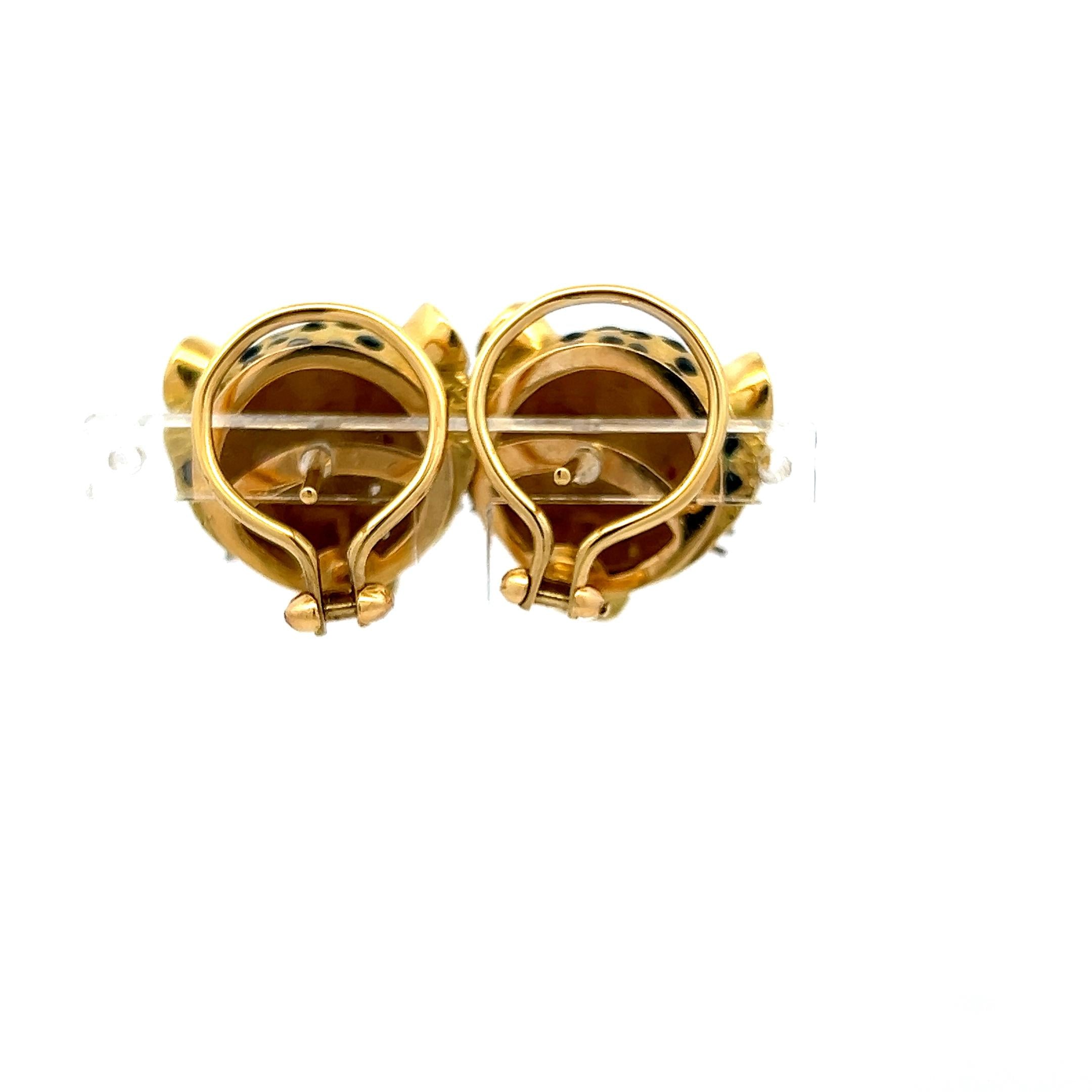 18K Two Tone Gold Clip-On Earrings with 0.2ct Round I SI Diamonds & 0.04ct Ruby