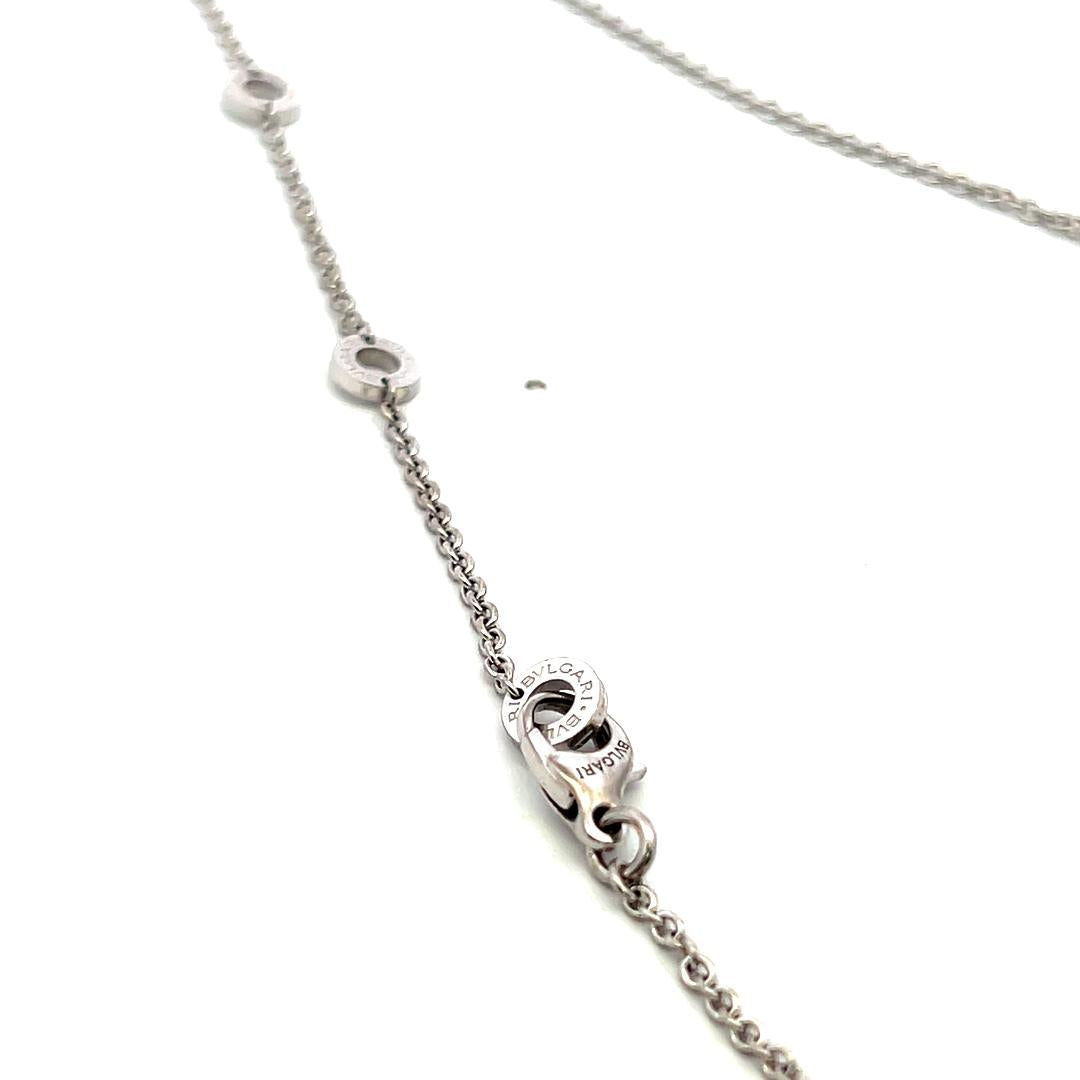 Bvlgari Vintage 18K White Gold Pendant Necklace 14.3 Grams with Certificate