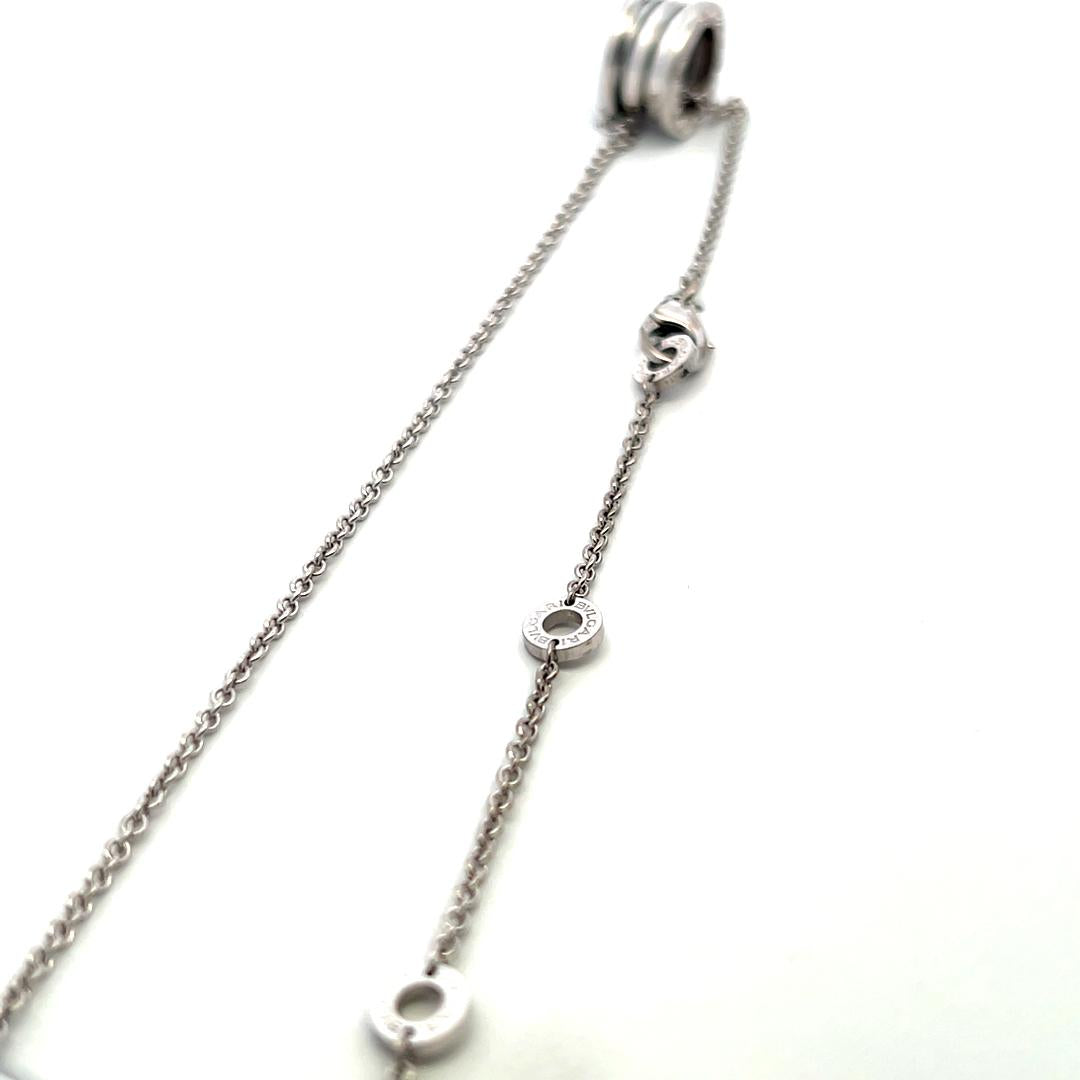 Bvlgari Vintage 18K White Gold Pendant Necklace 14.3 Grams with Certificate