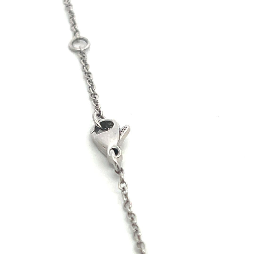 Chanel 18K White Gold Pendant Necklace with 0.24 Carat Round F VS Diamonds