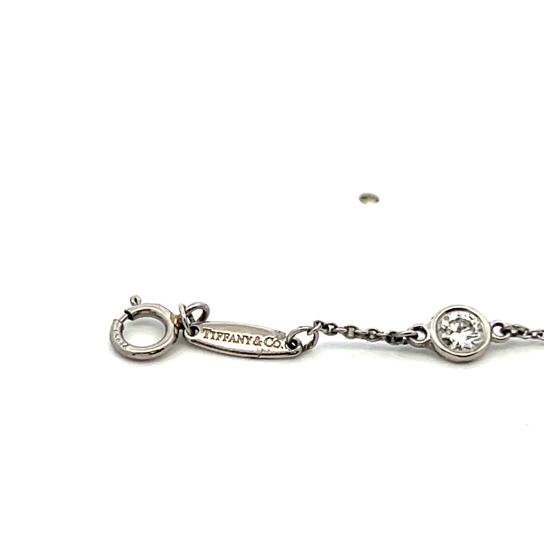 Tiffany & Co Platinum Link Bracelet with 1.26 Carat Round F-VS Diamonds