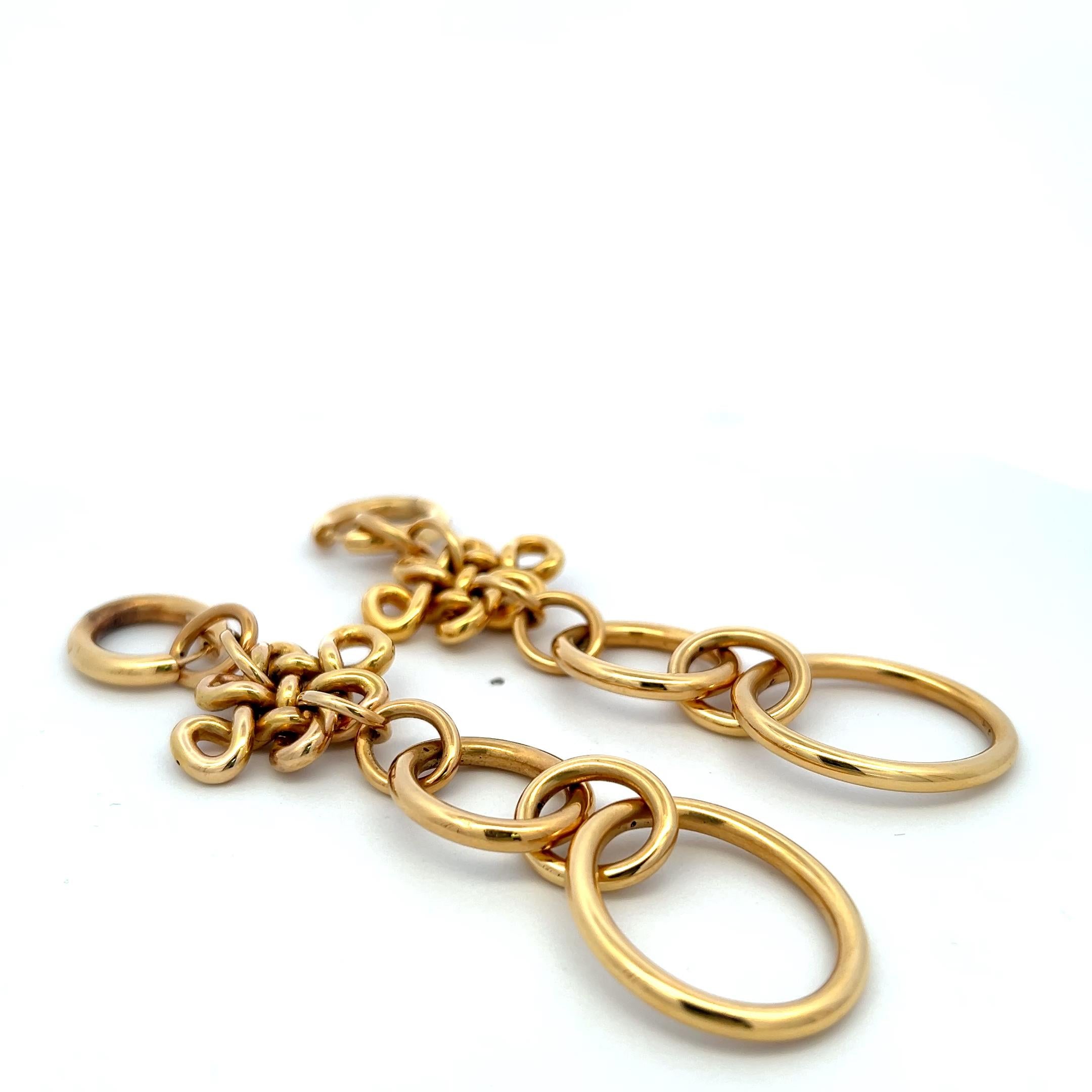 H.Stern Vintage 18 Karat Yellow Gold Drop Earrings 20.4 Grams