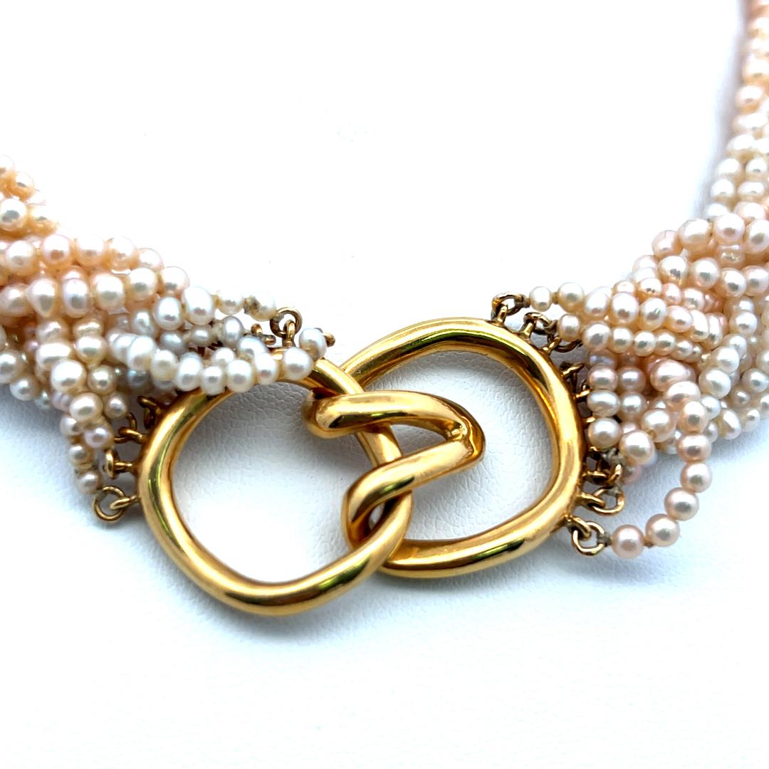Tiffany & Co 18K Yellow Gold Beaded Necklace 72.8 Grams 15 Inch
