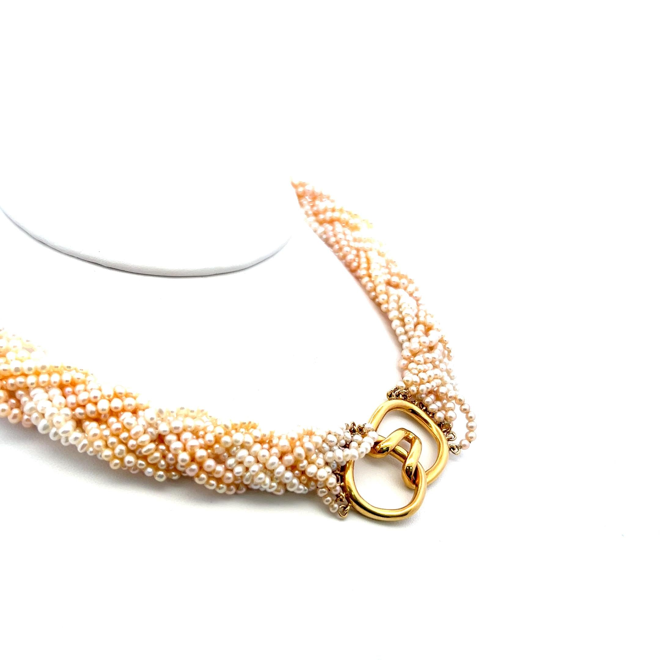 Tiffany & Co 18K Yellow Gold Beaded Necklace 72.8 Grams 15 Inch