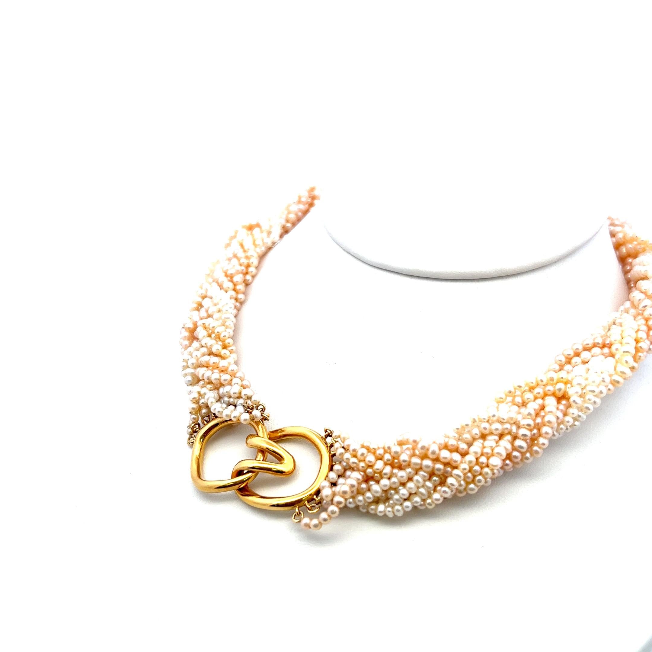 Tiffany & Co 18K Yellow Gold Beaded Necklace 72.8 Grams 15 Inch