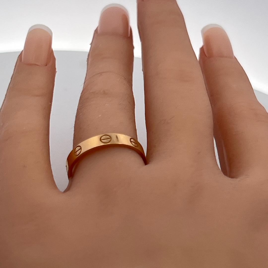 Cartier 18 Karat Rose Gold Love Ring 3.4 Grams Size 7.75
