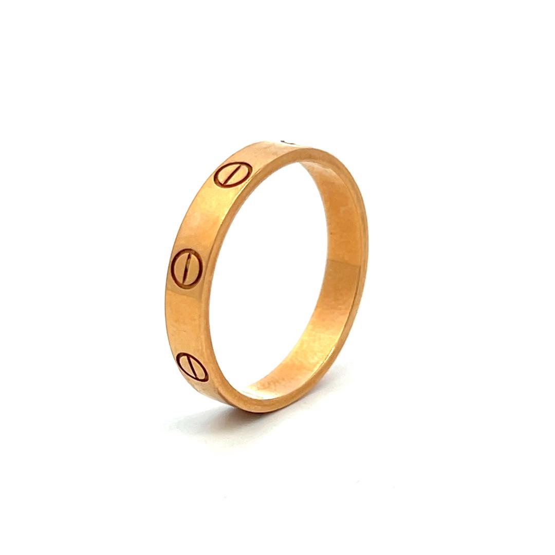 Cartier 18 Karat Rose Gold Love Ring 3.4 Grams Size 7.75
