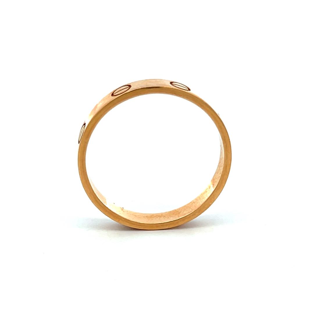 Cartier 18 Karat Rose Gold Love Ring 3.4 Grams Size 7.75
