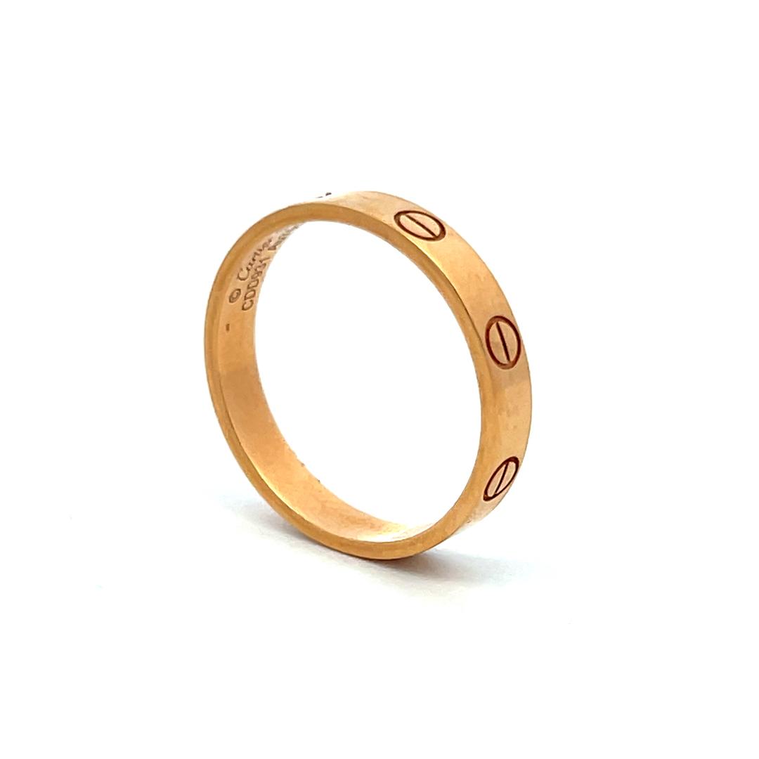 Cartier 18 Karat Rose Gold Love Ring 3.4 Grams Size 7.75