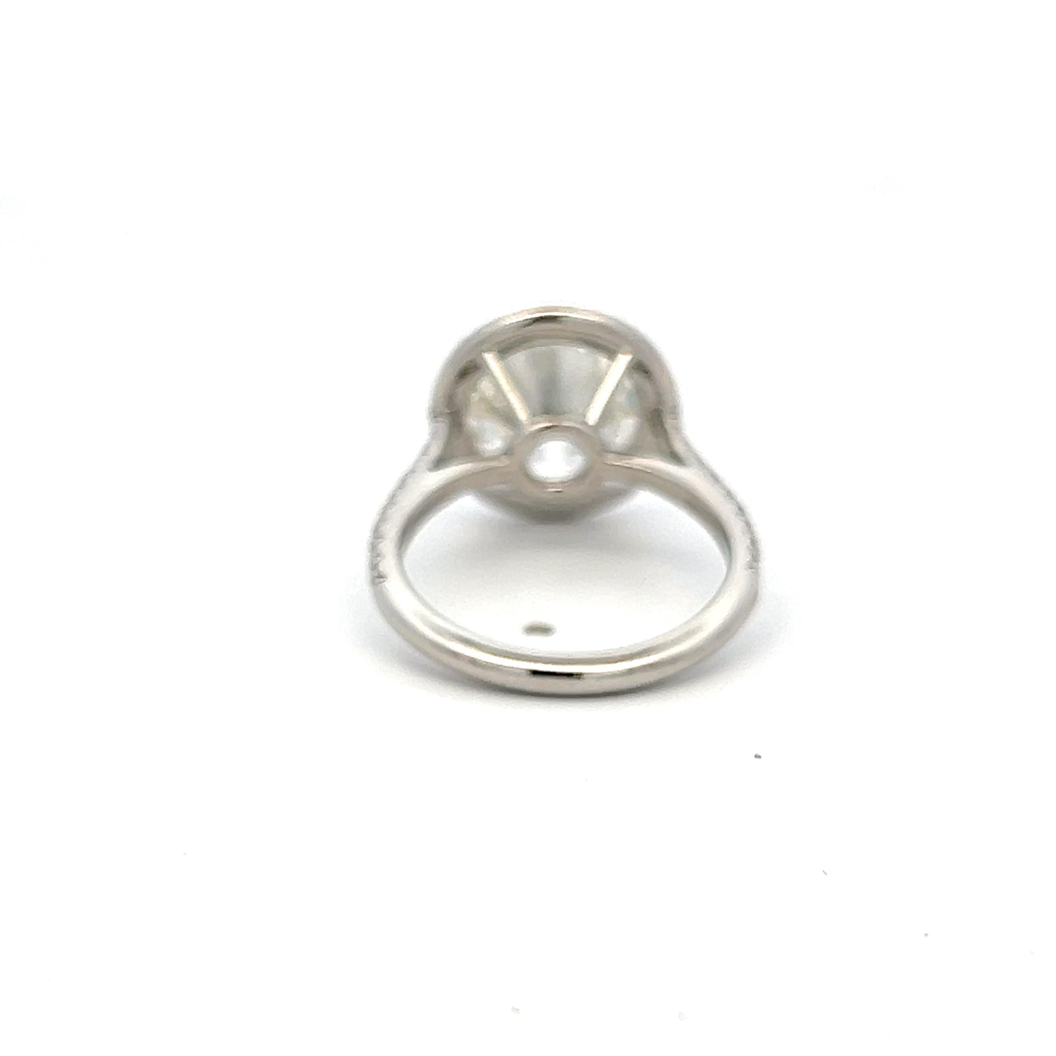 Tiffany & Co Platinum Halo Ring 5.33 Carat Round Diamonds Size 6  I VVS2 GIA