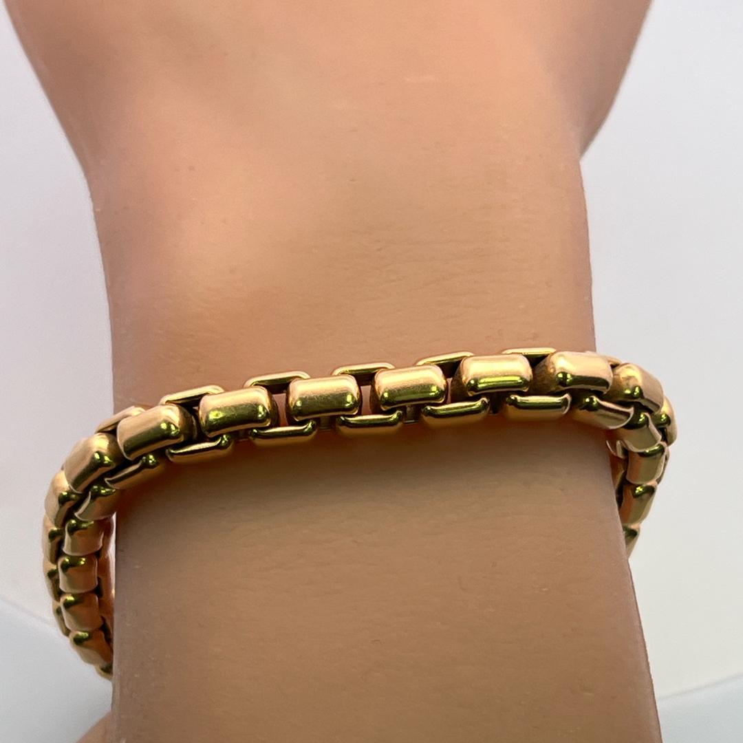 David Yurman Vintage 18 Karat Rose Gold Chain Bracelet 43.1 Grams