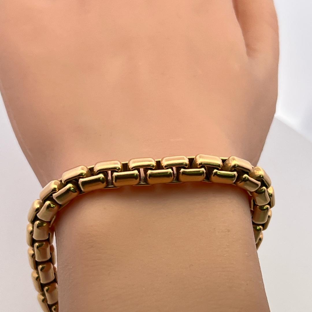 David Yurman Vintage 18 Karat Rose Gold Chain Bracelet 43.1 Grams