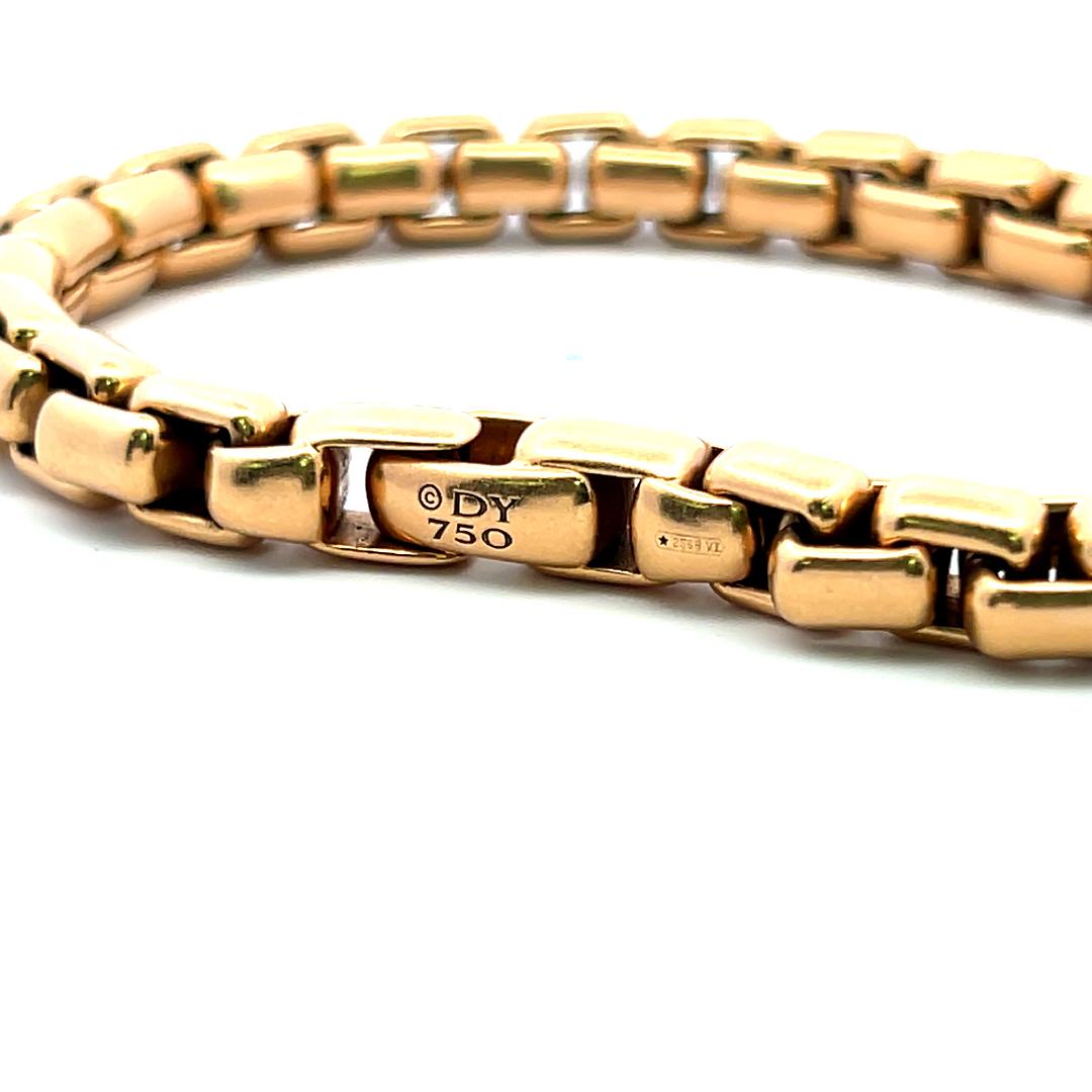 David Yurman Vintage 18 Karat Rose Gold Chain Bracelet 43.1 Grams