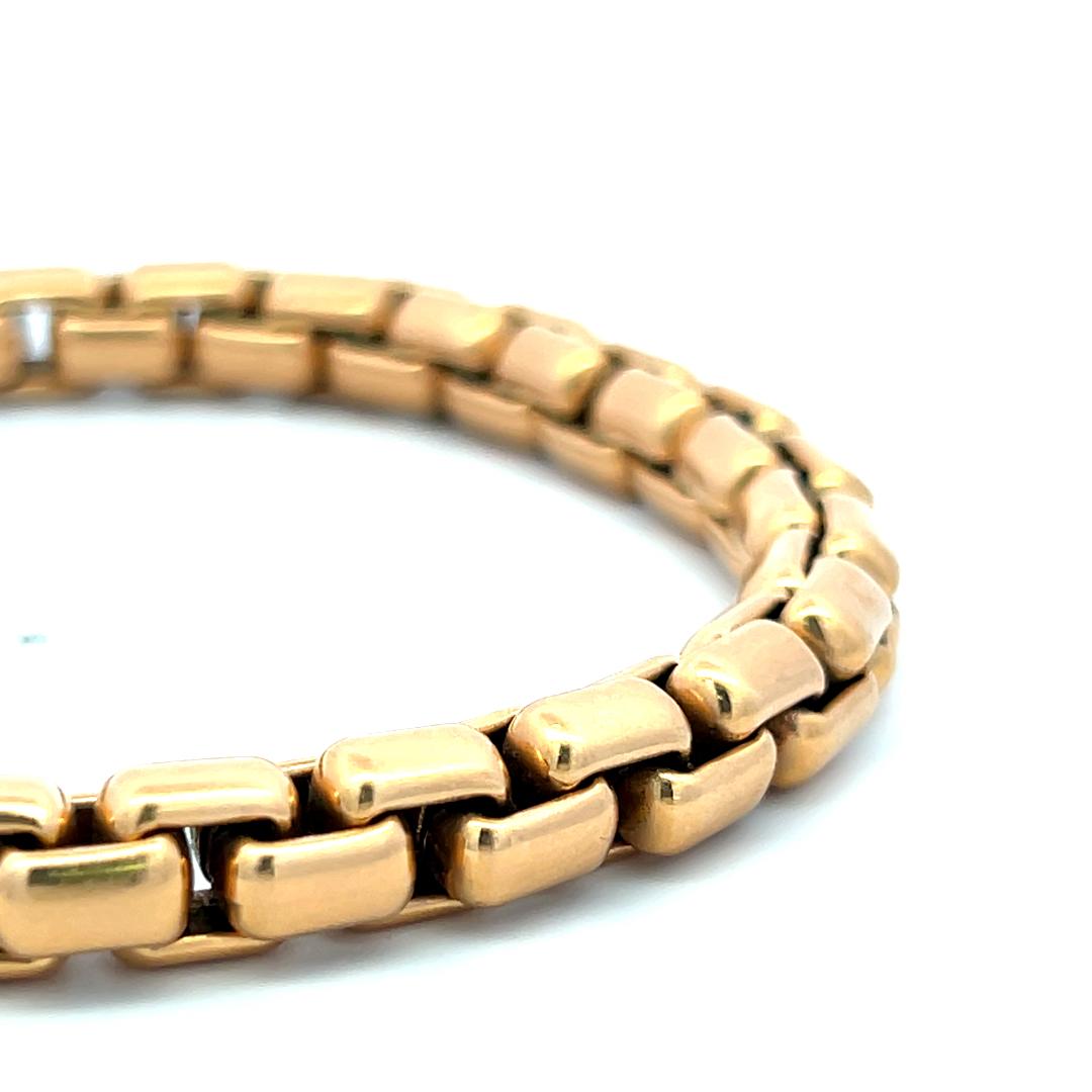 David Yurman Vintage 18 Karat Rose Gold Chain Bracelet 43.1 Grams