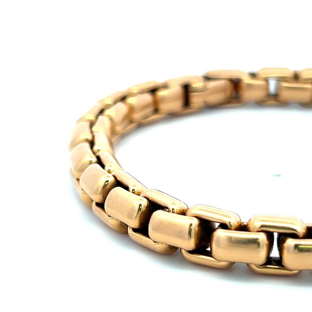 David Yurman Vintage 18 Karat Rose Gold Chain Bracelet 43.1 Grams