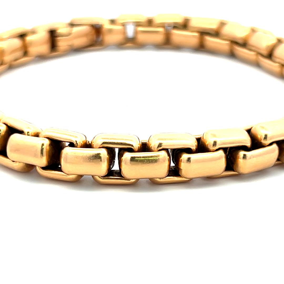 David Yurman Vintage 18 Karat Rose Gold Chain Bracelet 43.1 Grams