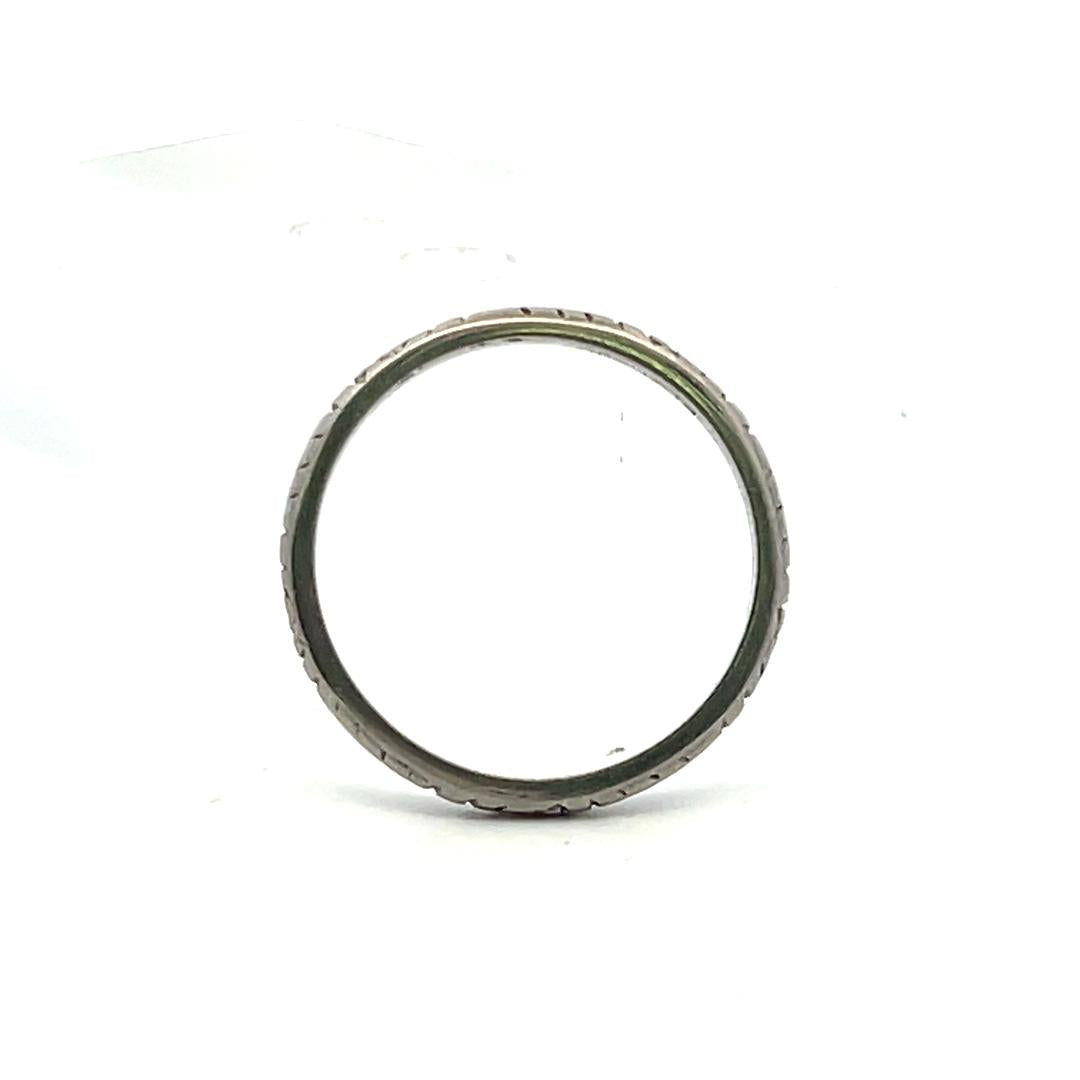 Vintage Platinum Band Ring 2.2 Grams Size 5