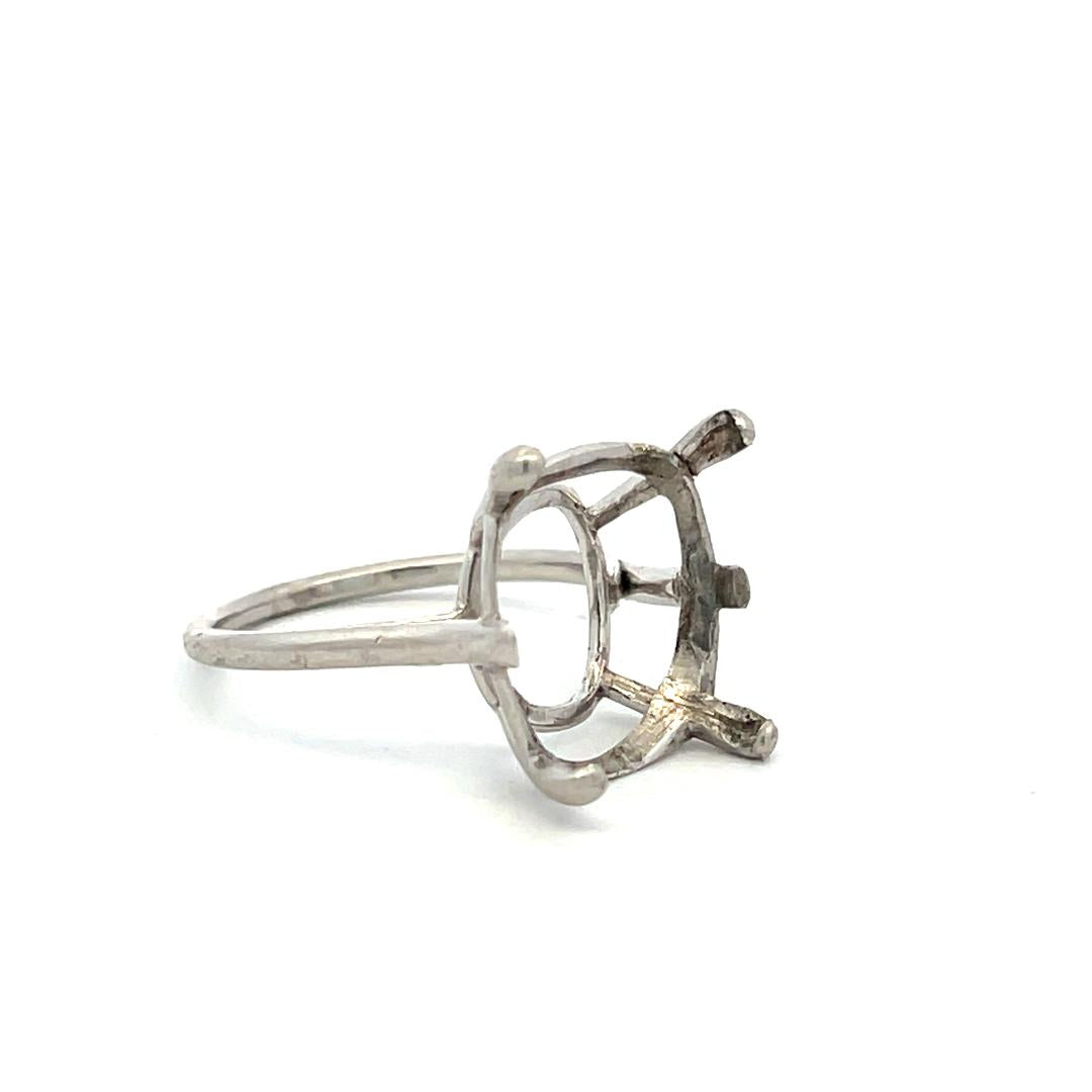 Platinum Semi Mount Ring Fits 12.03x99.6mm 5.00ct++ Center Stone Size 5.75