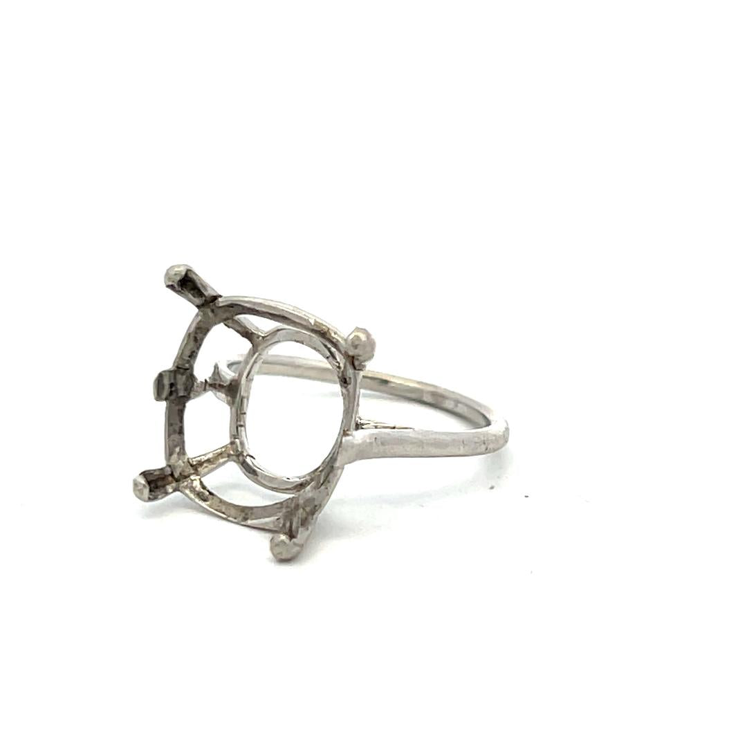 Platinum Semi Mount Ring Fits 12.03x99.6mm 5.00ct++ Center Stone Size 5.75