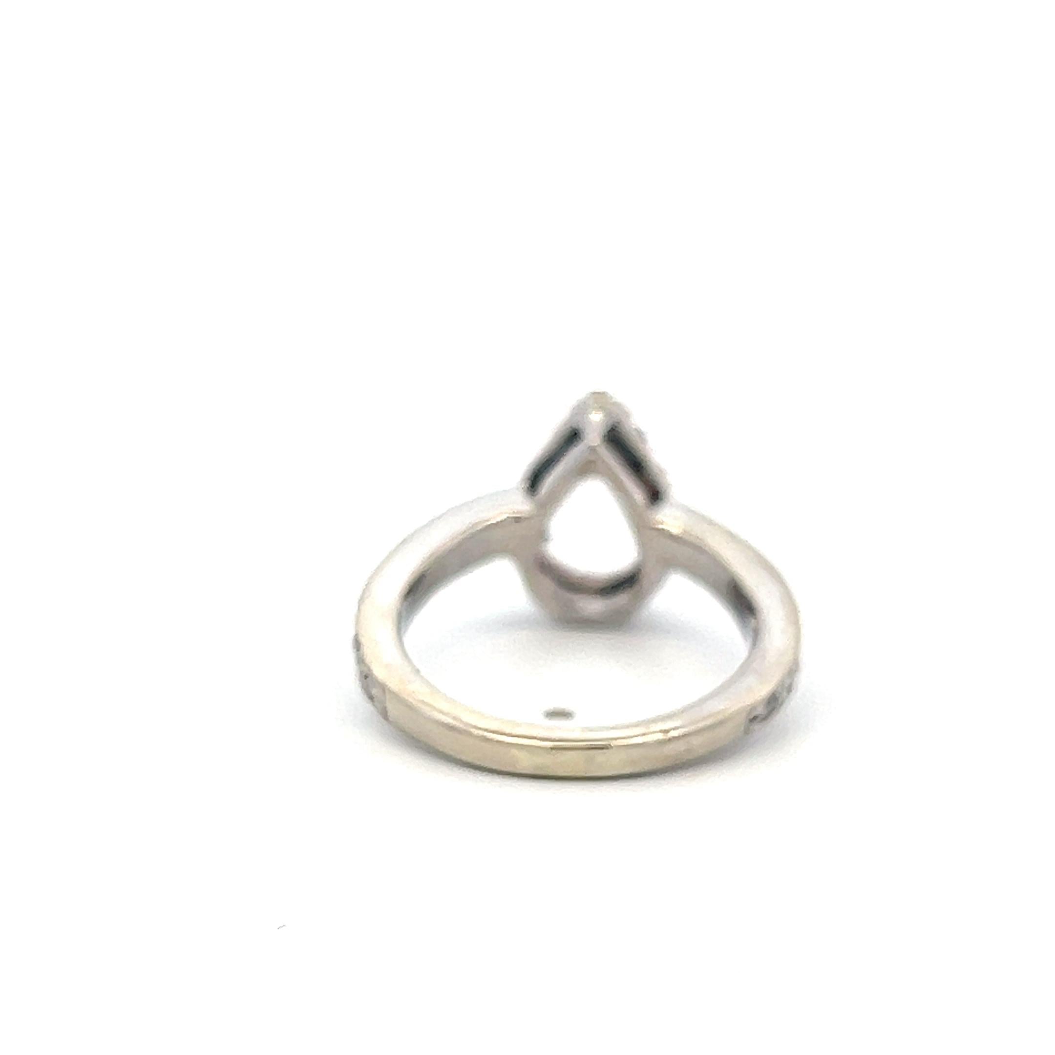 14K WG Semi Mount Ring 0.35 Ct Round I SI Diamonds Fits 8.83*5.52mm 1.07ct