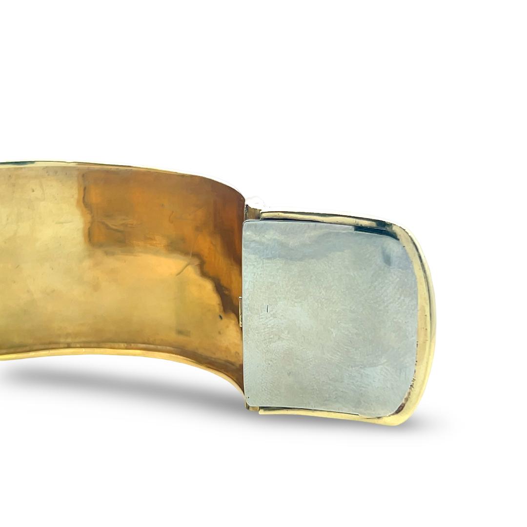 Vintage 18 Karat Yellow Gold Bold Bangle Bracelet 89.9 Grams