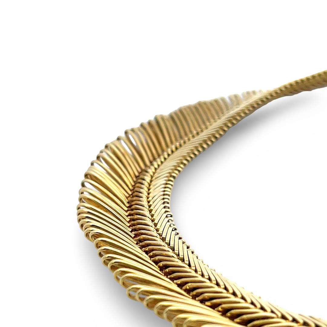 Tiffany & Co Schlumberger Vintage 18 Karat Yellow Gold Fringe Necklace 117.90gr