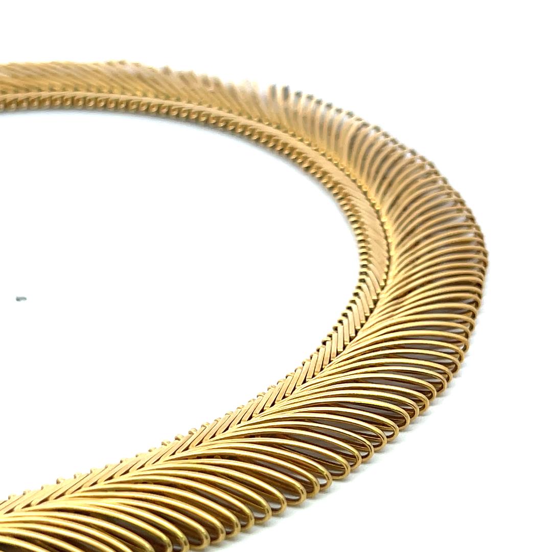 Tiffany & Co Schlumberger Vintage 18 Karat Yellow Gold Fringe Necklace 117.90gr
