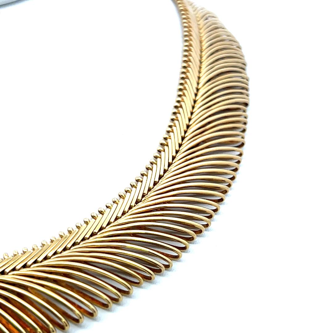 Tiffany & Co Schlumberger Vintage 18 Karat Yellow Gold Fringe Necklace 117.90gr
