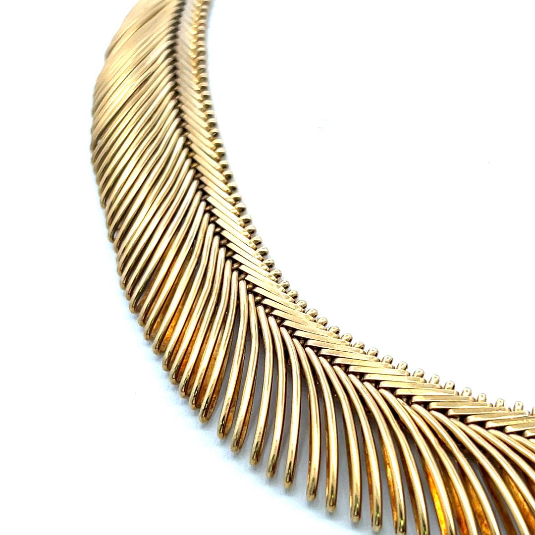 Tiffany & Co Schlumberger Vintage 18 Karat Yellow Gold Fringe Necklace 117.90gr