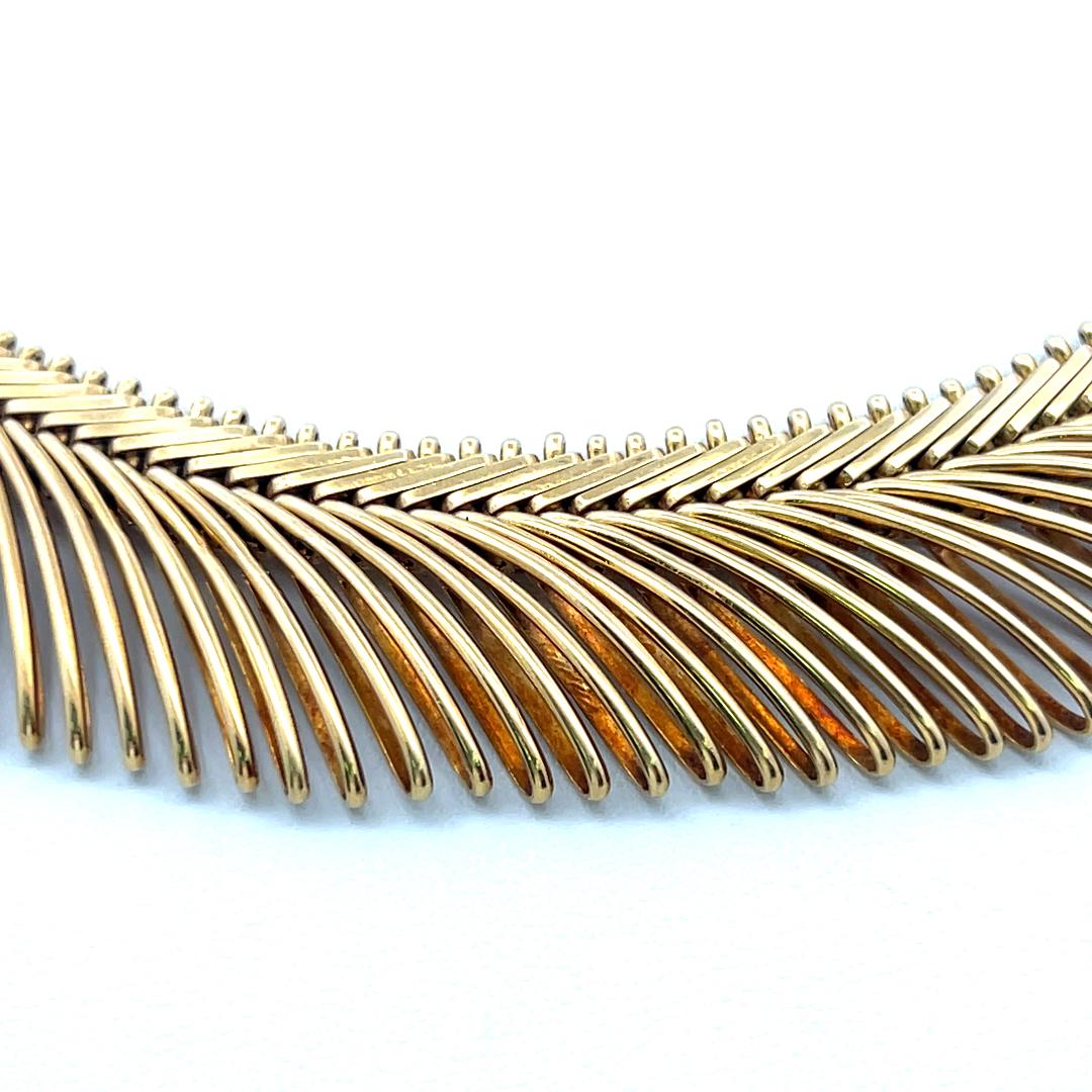Tiffany & Co Schlumberger Vintage 18 Karat Yellow Gold Fringe Necklace 117.90gr