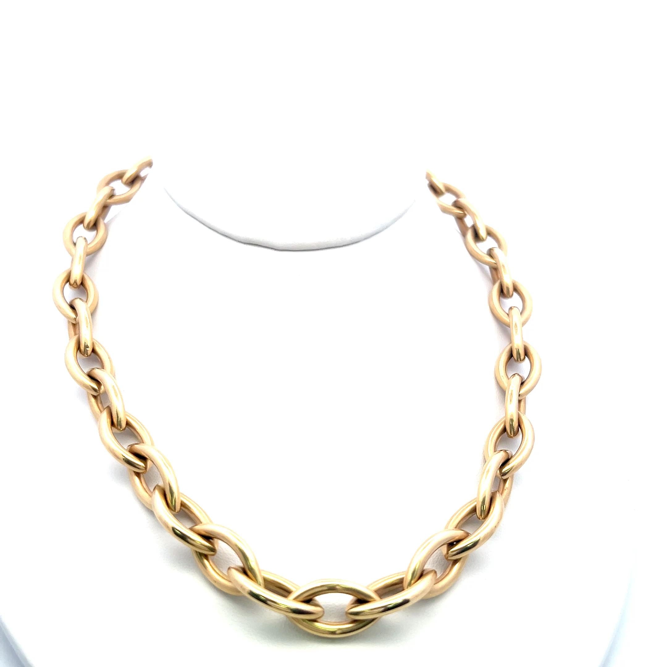 Vintage 14 Karat Yellow Gold Chain Necklace 41.2 Grams 18 Inch