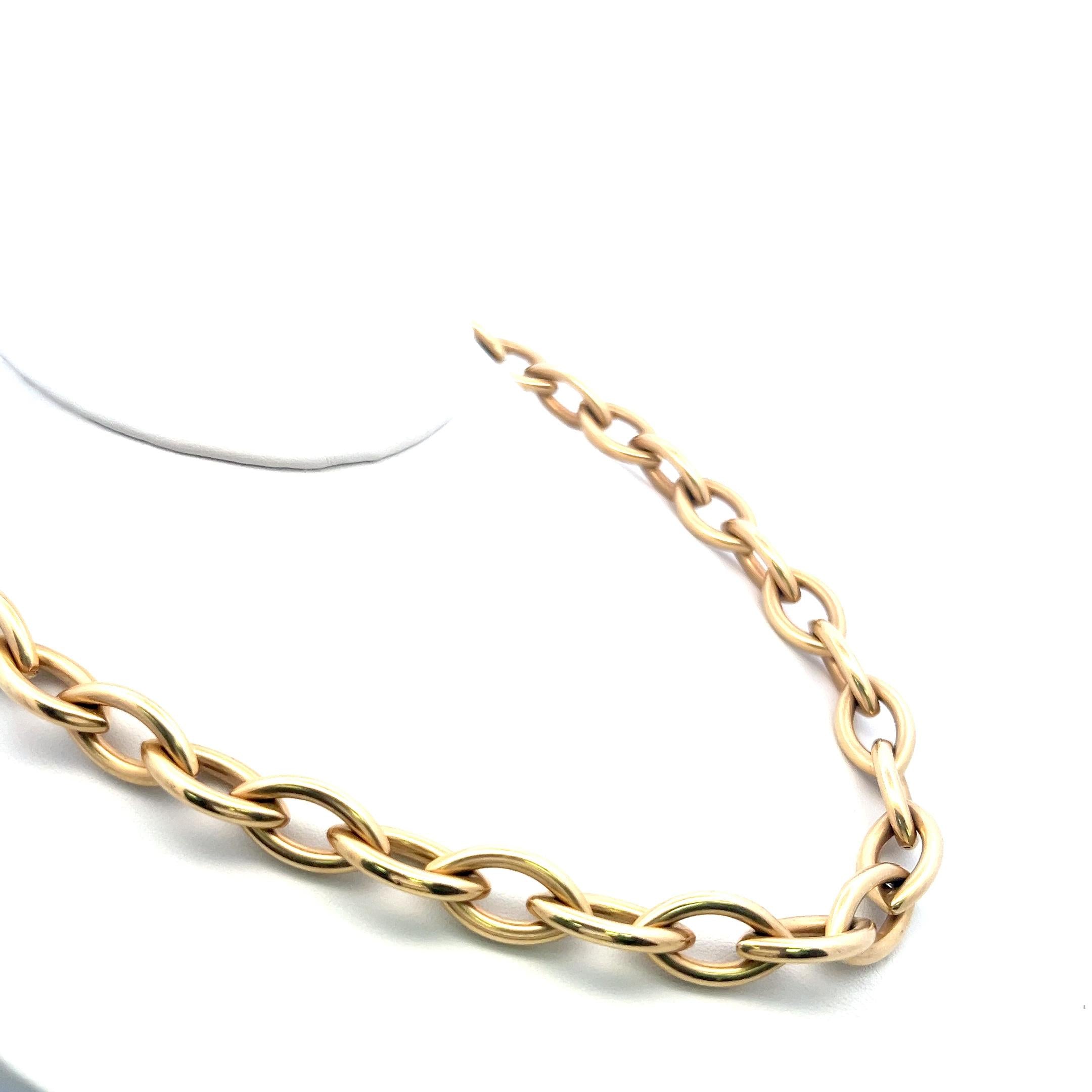 Vintage 14 Karat Yellow Gold Chain Necklace 41.2 Grams 18 Inch