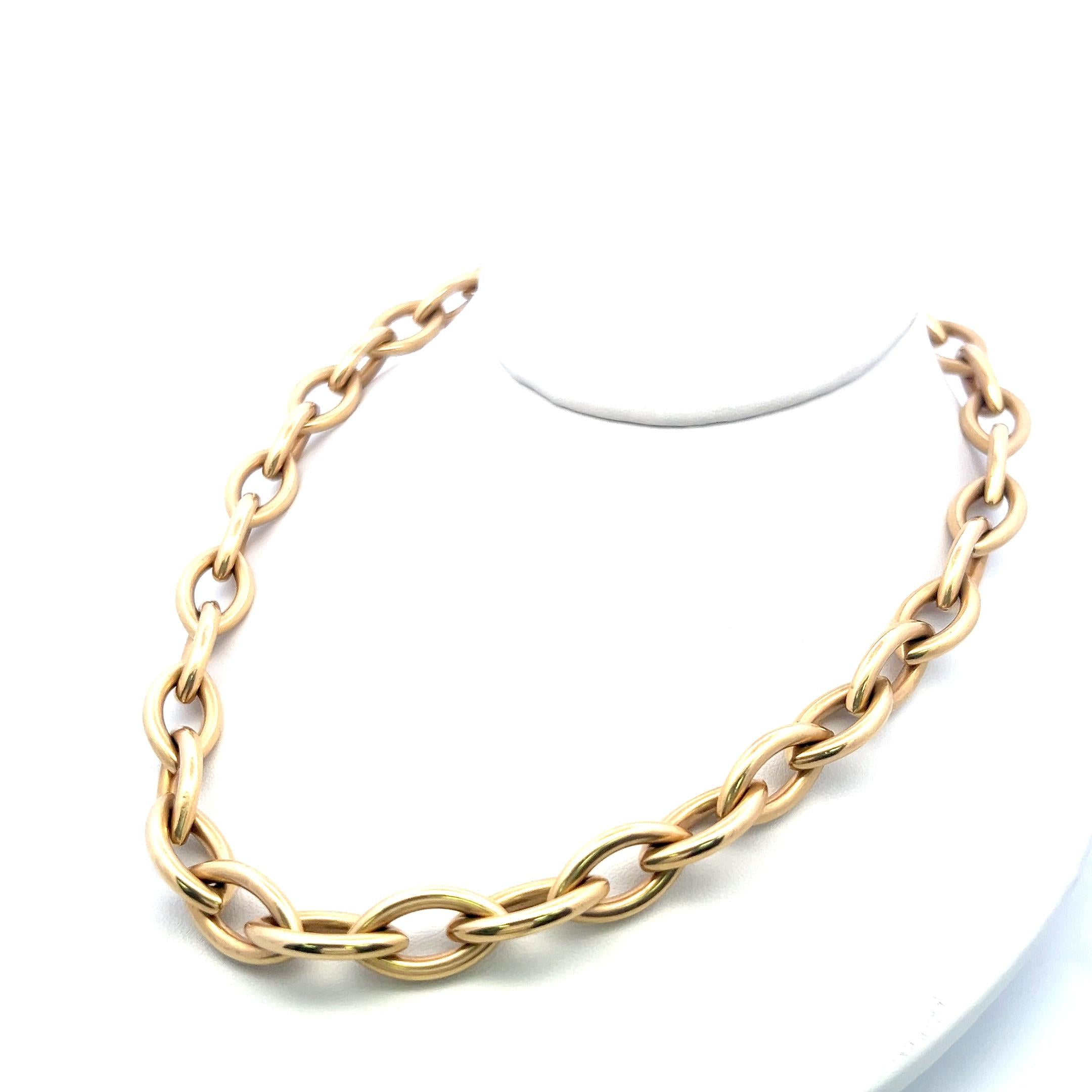 Vintage 14 Karat Yellow Gold Chain Necklace 41.2 Grams 18 Inch